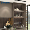 Cocina de alta gama marrón personalizada para la venta gabinetes de cocina